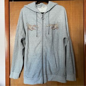 Aritzia Golden by Tna Embroidered Zip Up Hoodie